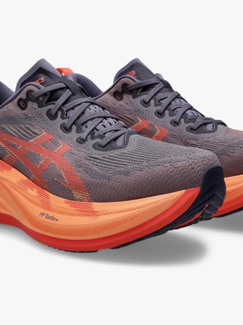 ASICS Superblast 2 Shoes Mens Sz 10 Greyish Purple Coral Reef Athletic Running